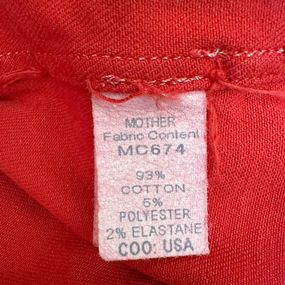 NWT MOTHER Cadet Denim Belted Mini Shirtdress in Haute Red Size M - Picture 15 of 15